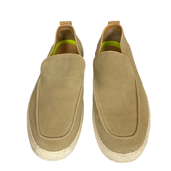 Moretti Navajo Suede Moc Toe Espadrilles Mens Size 13 D Tan Loafer Slip On - Picture 2 of 7